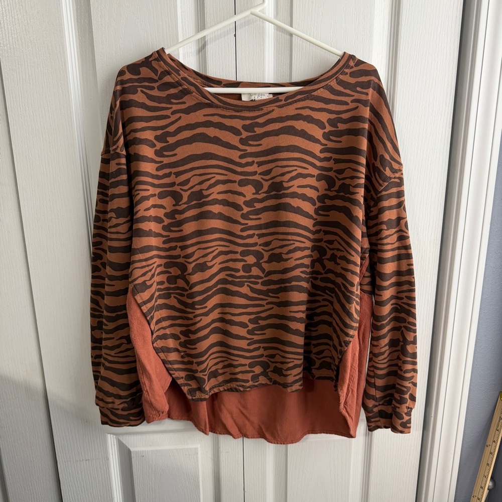 Umgee rust zebra cotton linen size XL